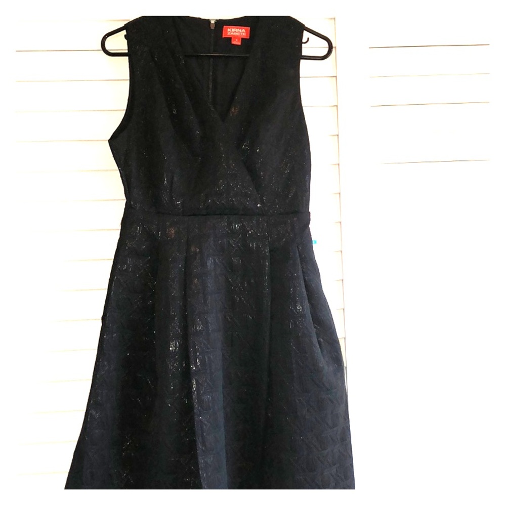 Kirna Zabête black dress with a V neck size 6
